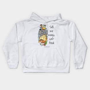 Sell me magic cat food - Catsondrugs.com - Techno Party Ibiza Rave Dance Underground Festival Spring Break Berlin Good Vibes Trance Dance technofashion technomusic Kids Hoodie